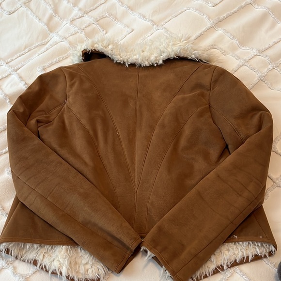 Nasty Gal Faux Suede / Faux Shearling Jacket - Picture 2 of 3